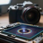 laser damage on camera sensor